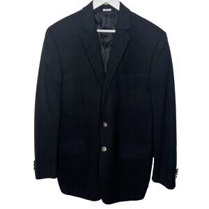 Joseph Abboud Men Heritage Blazer 44L Black Reda Wool 4 Season Italy Breathable